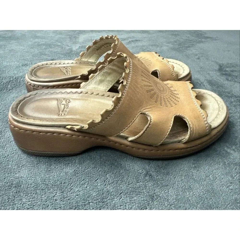Dansko Eve Aztec Sun Women's  Brown Leather Slip On Sandals EU 36/ US 5.5-6 - Picture 4 of 16